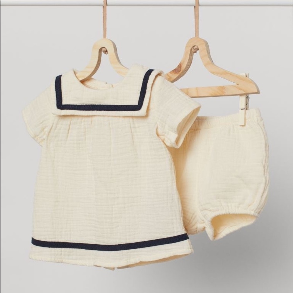 H&M sailor baby set organic cotton
